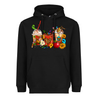 Black Teacher Coffee Cups Heavyweight Hoodie - FaDigitalArtStudio