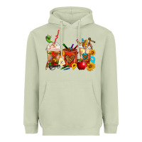 Matcha Teacher Coffee Cups Heavyweight Hoodie - FaDigitalArtStudio