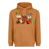 Meerkat Teacher Coffee Cups Heavyweight Hoodie - FaDigitalArtStudio