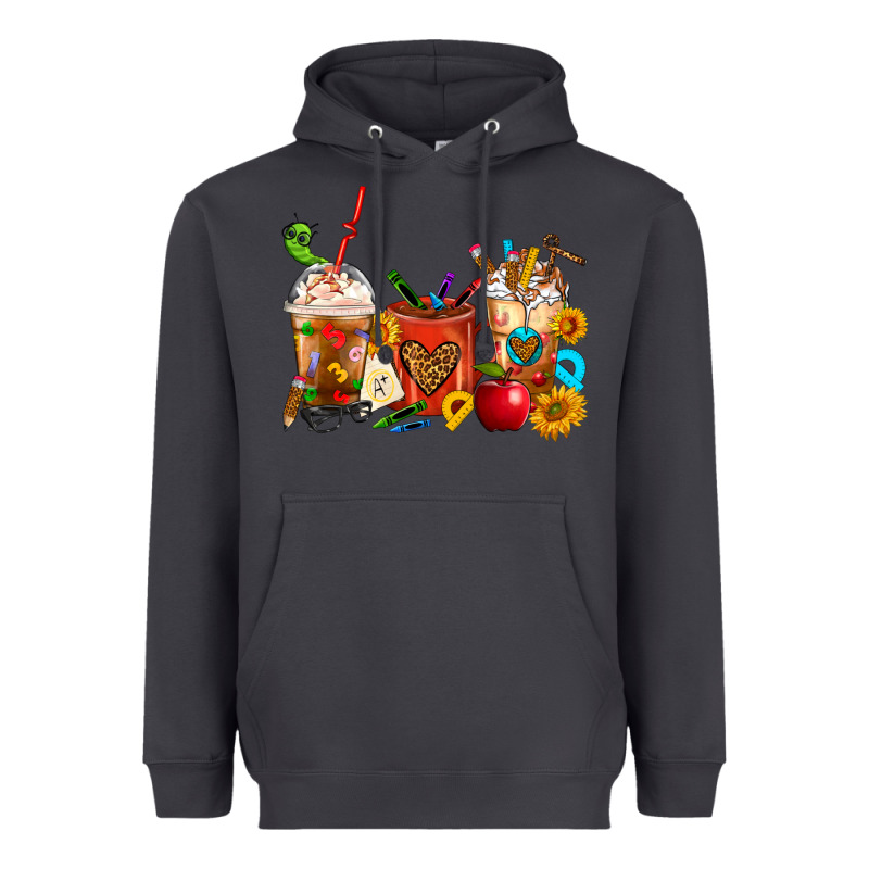 Teacher Coffee Cups Heavyweight Hoodie by FaDigitalArtStudio | Teevron