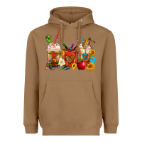 Toasted Coconut Teacher Coffee Cups Heavyweight Hoodie - FaDigitalArtStudio
