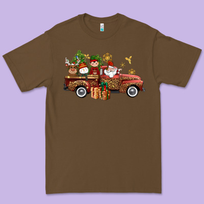 Christmas Truck Elf Santa Snowman Reindeer Premium Tee Designed By Nancycooperartshop