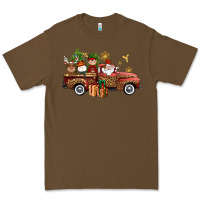 Cacao Christmas Truck Elf Santa snowman reindeer Premium Tee - NancyCooperArtShop