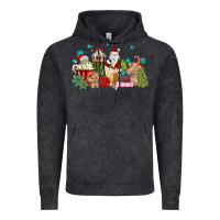 Vintage Black santa coffee Vintage Hoodie - MaliasSmallBusiness