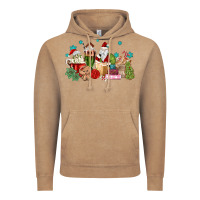 Vintage Coffee santa coffee Vintage Hoodie - MaliasSmallBusiness