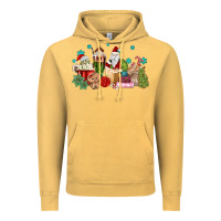 Vintage Mustard santa coffee Vintage Hoodie - MaliasSmallBusiness