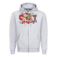 Heather Grey cozy season snowman Zipper Hoodie - CowGirlArtShop