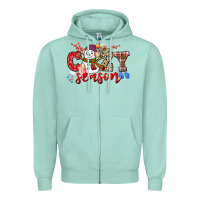 Seafoam cozy season snowman Zipper Hoodie - CowGirlArtShop