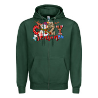 Sports Green cozy season snowman Zipper Hoodie - CowGirlArtShop