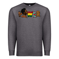 Charcoal Heather Power Juneteenth Premium Sweatshirt - FaDigitalArtStudio
