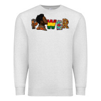Oatmeal Heather Power Juneteenth Premium Sweatshirt - FaDigitalArtStudio