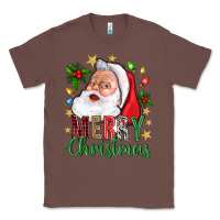 Chestnut Merry Christmas With Santa Classic Tee - BundleAndBundleShop