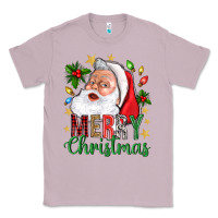 Lilac Merry Christmas With Santa Classic Tee - BundleAndBundleShop