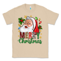 Mushroom Merry Christmas With Santa Classic Tee - BundleAndBundleShop