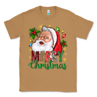 Toasted Coconut Merry Christmas With Santa Classic Tee - BundleAndBundleShop