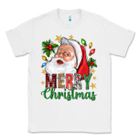 White Merry Christmas With Santa Classic Tee - BundleAndBundleShop