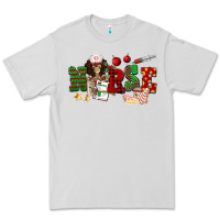Dove Grey Christmas Nurse Premium Tee - NancyCooperArtShop