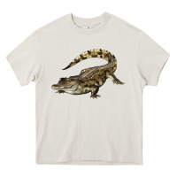 Cream crocodile Heavy Core Tee - LillyAllenDesigns