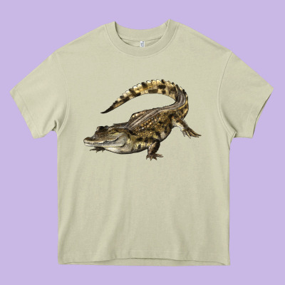 Crocodile Heavy Core Tee Designed By Lillyallendesigns