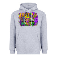 Heather Grey Just bead it Heavyweight Hoodie - FaDigitalArtStudio