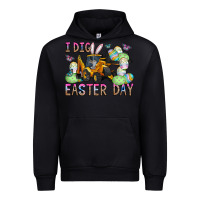 Black I Dig Easter Day Urban Hoodie - CowhideDigitalArt