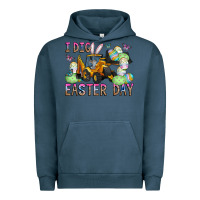 Pigment Midnight Navy I Dig Easter Day Urban Hoodie - CowhideDigitalArt