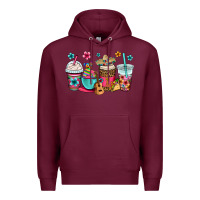 Burgundy mexico fiesta coffee cups Premium Hoodie - OliviaCreatesArt