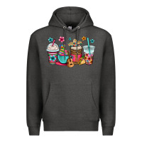 Charcoal Heather mexico fiesta coffee cups Premium Hoodie - OliviaCreatesArt