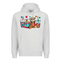 Dove Grey mexico fiesta coffee cups Premium Hoodie - OliviaCreatesArt