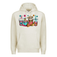 Oatmeal Heather mexico fiesta coffee cups Premium Hoodie - OliviaCreatesArt