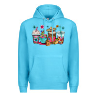 Ocean Blue mexico fiesta coffee cups Premium Hoodie - OliviaCreatesArt
