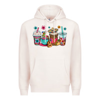 Pale Pink mexico fiesta coffee cups Premium Hoodie - OliviaCreatesArt