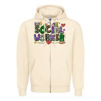 Sandshell social worker mardi gras cowgirl Zipper Hoodie - CowGirlArtShop