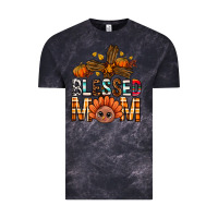 Cloud Black Western Blessed Mom With Cross Vintage Tee - BundleAndBundleShop