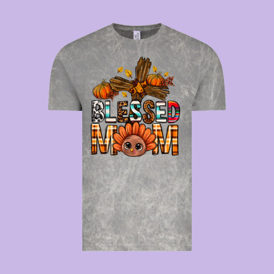 Western Blessed Mom With Cross Vintage Tee Designed By Bundleandbundleshop