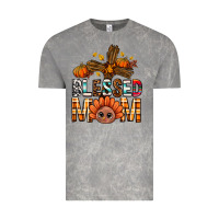 Cloud Rock Western Blessed Mom With Cross Vintage Tee - BundleAndBundleShop