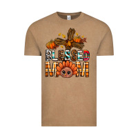 Vintage Coffee Western Blessed Mom With Cross Vintage Tee - BundleAndBundleShop