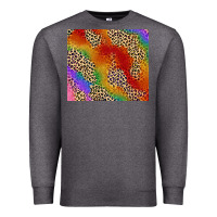 Charcoal Heather Pride rainbow leopard design Premium Sweatshirt - FaDigitalArtStudio