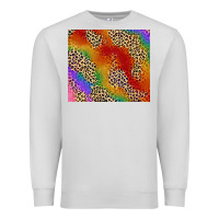 Dove Grey Pride rainbow leopard design Premium Sweatshirt - FaDigitalArtStudio