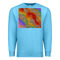 Ocean Blue Pride rainbow leopard design Premium Sweatshirt - FaDigitalArtStudio