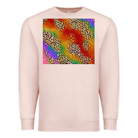 Pale Pink Pride rainbow leopard design Premium Sweatshirt - FaDigitalArtStudio