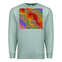 Seafoam Pride rainbow leopard design Premium Sweatshirt - FaDigitalArtStudio