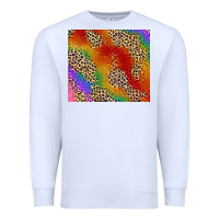 White Pride rainbow leopard design Premium Sweatshirt - FaDigitalArtStudio