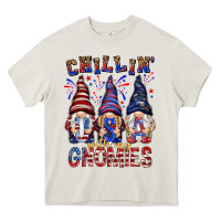 Cream Chilling with my gnomies with usa Heavy Core Tee - NancyCooperArtShop