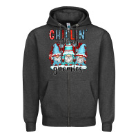 Charcoal Heather chillin with my gnomies Zipper Hoodie - CowGirlArtShop
