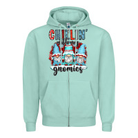 Seafoam chillin with my gnomies Zipper Hoodie - CowGirlArtShop