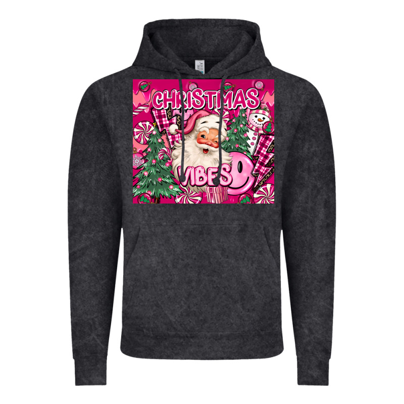 Pink Christmas Vibes Vintage Hoodie by MaliasSmallBusiness | Teevron
