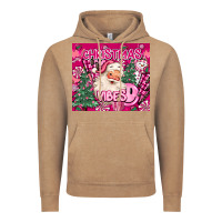 Vintage Coffee pink christmas vibes Vintage Hoodie - MaliasSmallBusiness