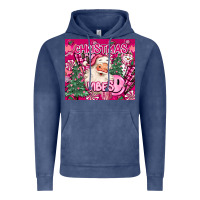 Vintage Denim pink christmas vibes Vintage Hoodie - MaliasSmallBusiness
