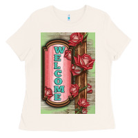 Bone Western Red Roses Welcome Ladies Tee - LillyAllenDesigns